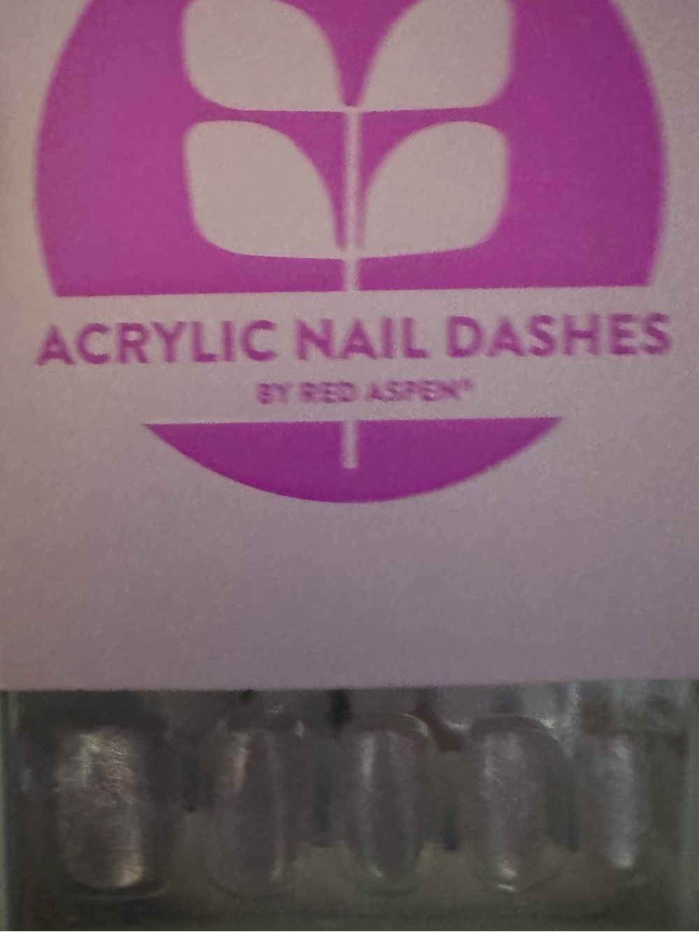 Red Aspen Acrylic Pale Purple Glitter & cats eye finish Press on nails NEW